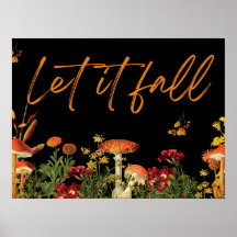 Botanischer Fall Zitat Pilze schwarz