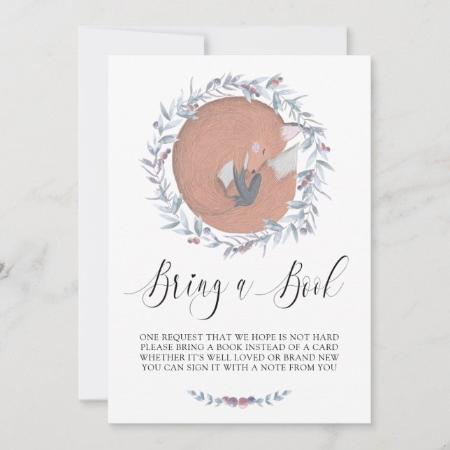 Botanischer Fox ein Buch Einladung (Vorderseite)