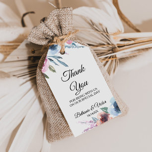 Botanischer Frühling Floral und Chic Danke Geschenkanhänger