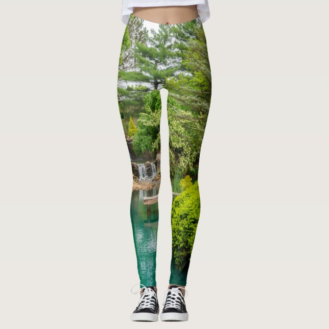 Botanischer Frühling Leggings (Vorderseite)