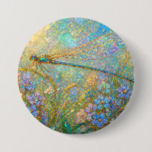 Botanischer Garten Acryl-Landschaftsmalerei Button