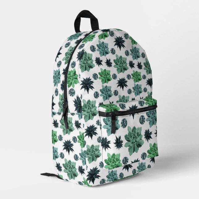 Botanischer Garten Bedruckter Rucksack (Rückseitige Ecke links)
