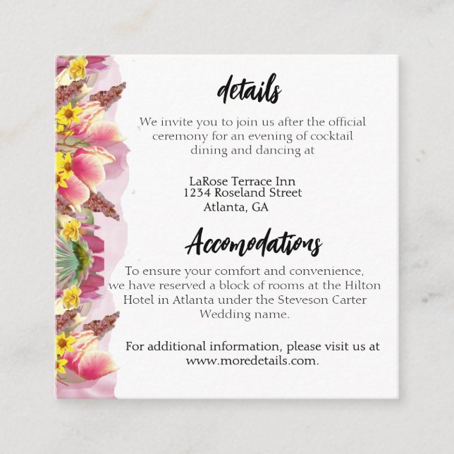 Botanischer Garten Begleitkarte (Vorderseite)