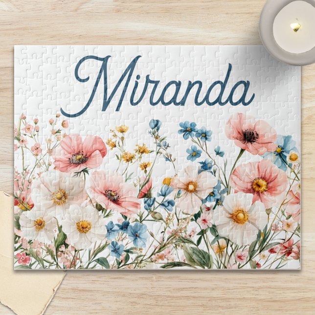 Botanischer Garten Benutzerdefinierter Name Cottag (Botanical Garden Custom Name Cottagecore Jigsaw Puzzle)