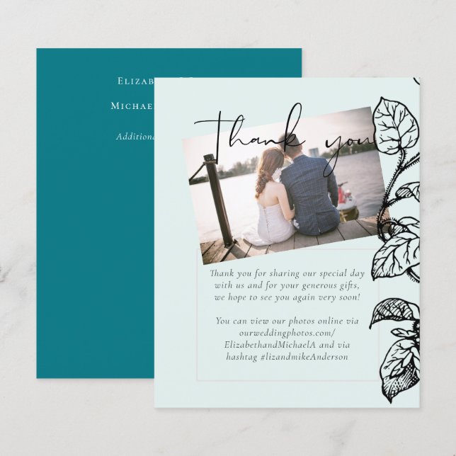 Botanischer Garten Blätter Hochzeit (Vorne/Hinten)