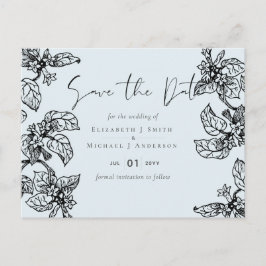 Botanischer Garten Blätter Hochzeit Postkarte