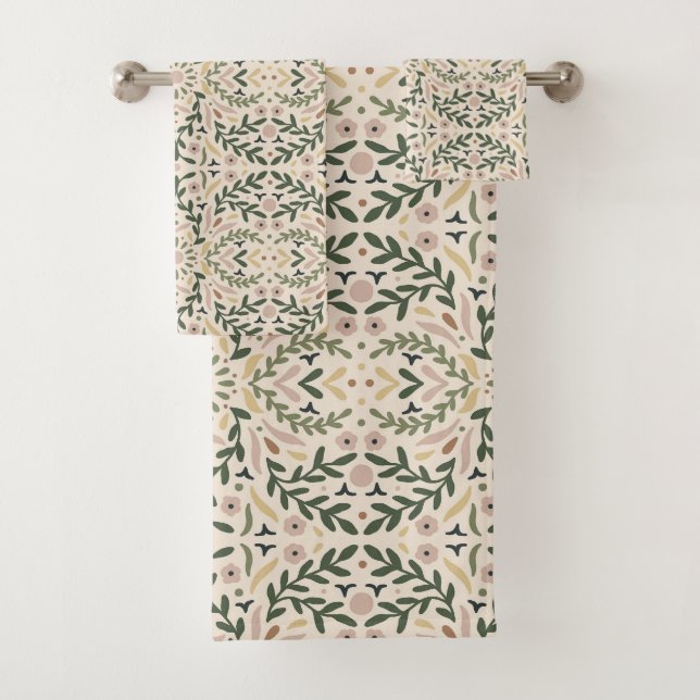 Botanischer Garten Blumenstrauß Badetuch Set (Insitu)