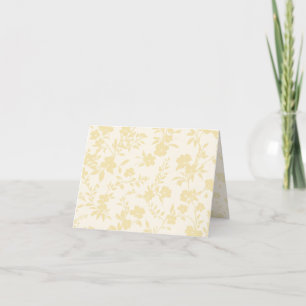 Botanischer Garten Buttercreme - Neutral Dankeskarte