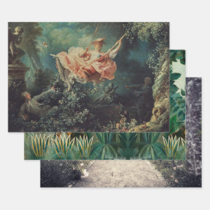 Botanischer Garten Decoupage Schweres Gewicht 3 Se Geschenkpapier Set