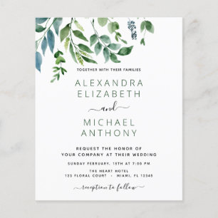 Botanischer Garten Einladungen für Hochzeiten Flyer