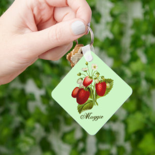 Botanischer Garten Erdbeere Schlüsselanhänger