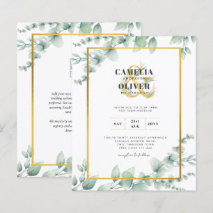 Botanischer Garten Gold Hochzeitseinladungen