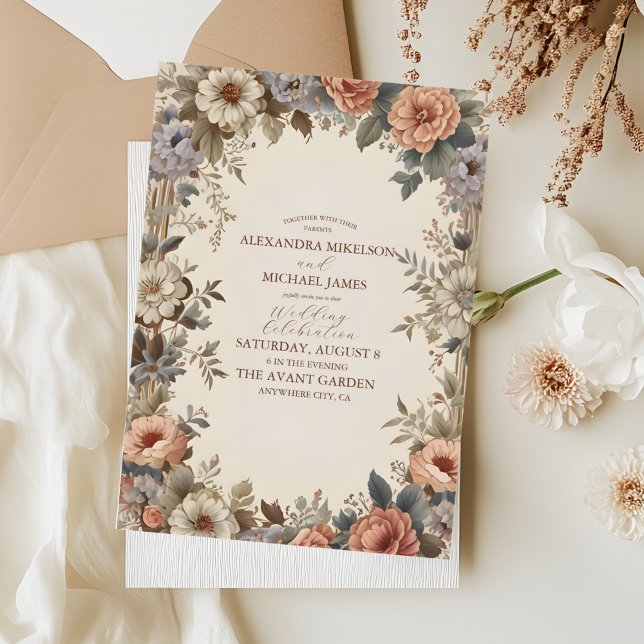 Botanischer Garten Jugendstil Hochzeit Einladung (Von Creator hochgeladen)