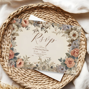 Botanischer Garten Jugendstil Hochzeit RSVP Karte