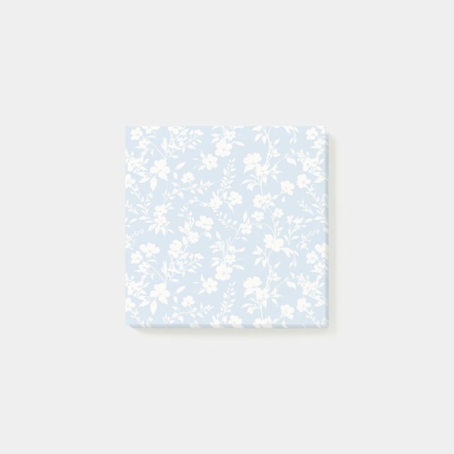 Botanischer Garten Neutral - Puderblau Post-it Klebezettel (Vorderseite)
