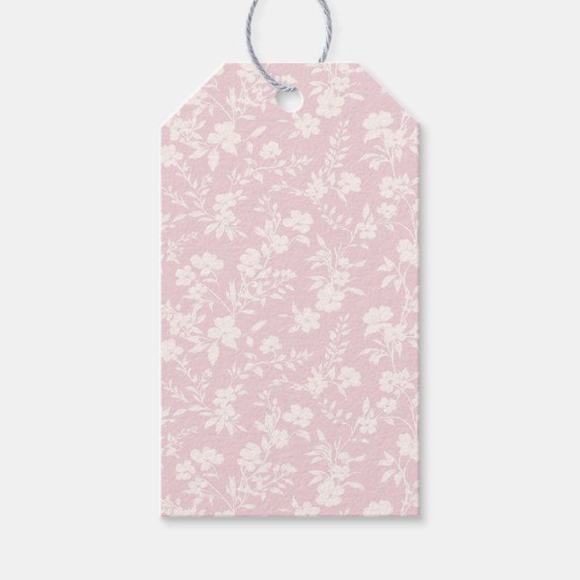 Botanischer Garten Neutral - Rosé Geschenkanhänger (Vorderseite)