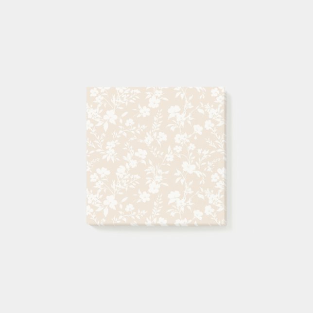 Botanischer Garten Neutral - Weiches Leinen Post-it Klebezettel (Vorderseite)