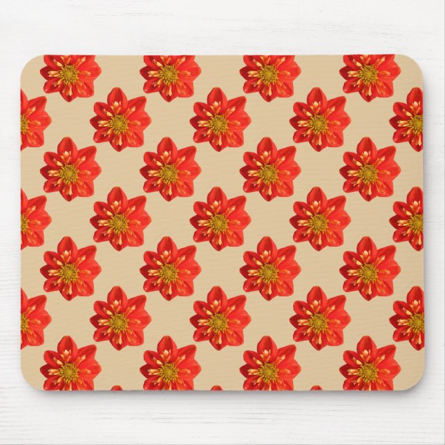 Botanischer Garten-orange Dahlie-Blume Mousepad (Vorne)