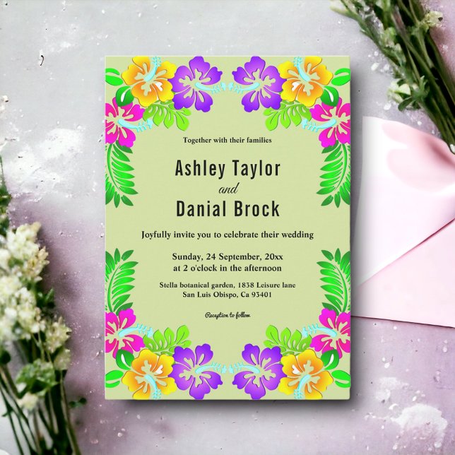 Botanischer Garten Rose Boho Blumenhochzeit Einladung (Von Creator hochgeladen)