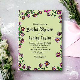 Botanischer Garten Rose Frühlingsflora Brautparty Einladung