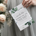 Botanischer Garten Save the Date Einladung Flyer<br><div class="desc">Botanische Grünpflanzen Wasserfarbe Elegante Hochzeit Save the Dates Spring oder Summer Wedding Einladungen - beinhaltet schöne und elegante Schrift Typografie mit modernen grünen und weißen botanischen Blume und Grün für die besondere Hochzeitstag Feier.</div>