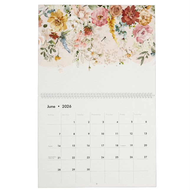 Botanischer Garten Wasserfarben 2023 Kalender (Jun 2026)