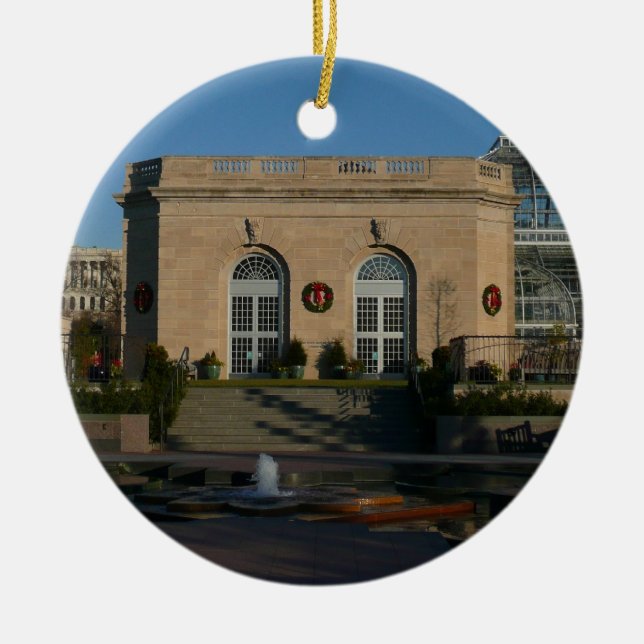 Botanischer Garten zu Weihnachten in Washington DC Keramik Ornament (Vorne)