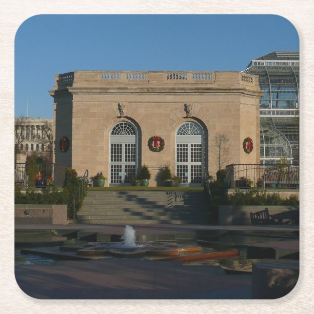 Botanischer Garten zu Weihnachten in Washington DC Rechteckiger Pappuntersetzer (Vorderseite)