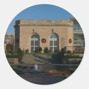 Botanischer Garten zu Weihnachten in Washington DC Runder Aufkleber