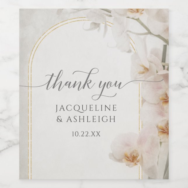 Botanischer Glitzer mit moderner Geometrie Weinetikett (Einzelnes Label)