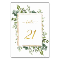 Botanischer Green Wedding Gold Glitzer Nummer 21,