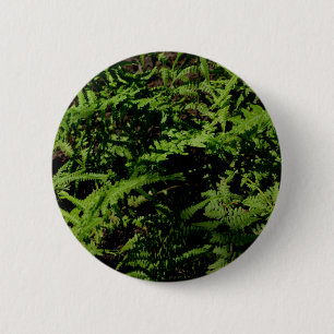 Botanischer grüner Waldboden Ferns Button