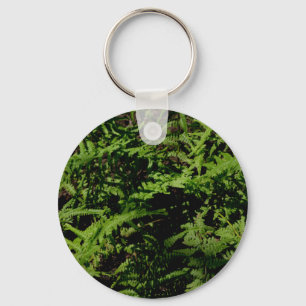 Botanischer grüner Waldboden Ferns Schlüsselanhänger