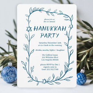 Botanischer Hanukkah Party Star von David Einladung