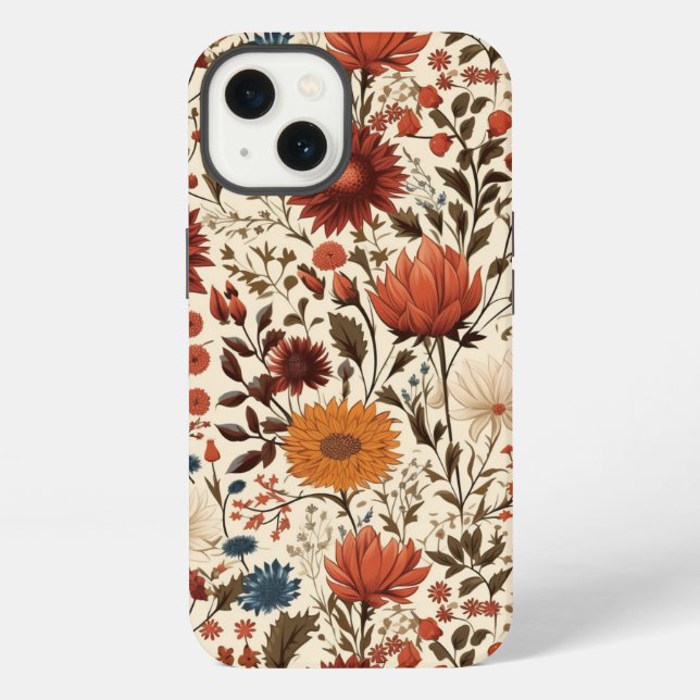 Botanischer Herbst iPhone Hülle (Rückseite)