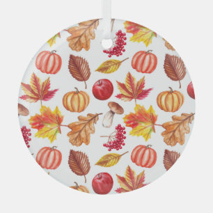 Botanischer Herbst Nahtlos: Blumenelegant. Ornament Aus Glas