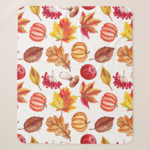 Botanischer Herbst Nahtlos: Blumenelegant. Sherpadecke