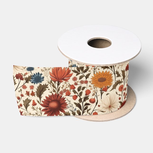 Botanischer Herbst Satinband (Spule)