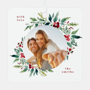 Botanischer individueller Foto-Blumen-Familien-Wei Ornament Aus Metall
