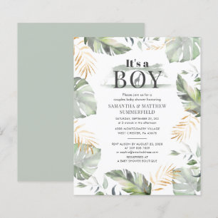 Botanischer Jungle Animal Boy Kinderdusche Einladu