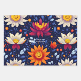 Botanischer Kaktus Design für Wellness Business Geschenkpapier Set