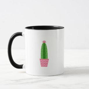 Botanischer Kaktus in rosa Töpfe Tasse