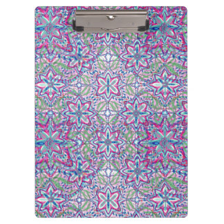 Botanischer Kaleido Bloom Klemmbrett