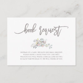 Botanischer Kranz der Wasserfarbe | Buchanfrage Begleitkarte