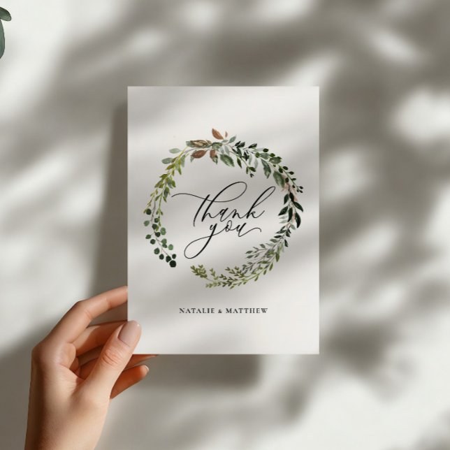Botanischer Kranz Hochzeit Danke Wasserfarbe (Von Creator hochgeladen)