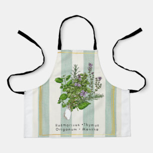 Botanischer Kräutergarten-Mix - Salbei Küchenkunst Schürze