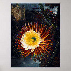 Botanischer Kunsttempel der Flora-Nacht, Cereus Poster