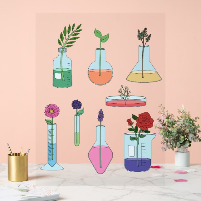 Botanischer Labrador Acrylschild (Hochzeit)