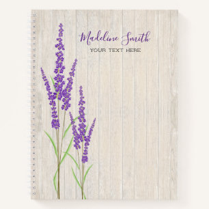 Botanischer Lavendel   Anpassbar Notizbuch