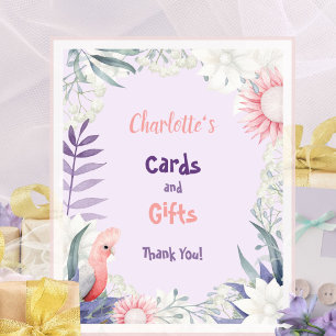 Botanischer Lavendel Blumen Baby Shower Geschenkti Poster